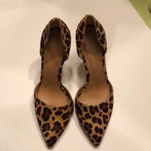 Jcrew size 7 animal print heels